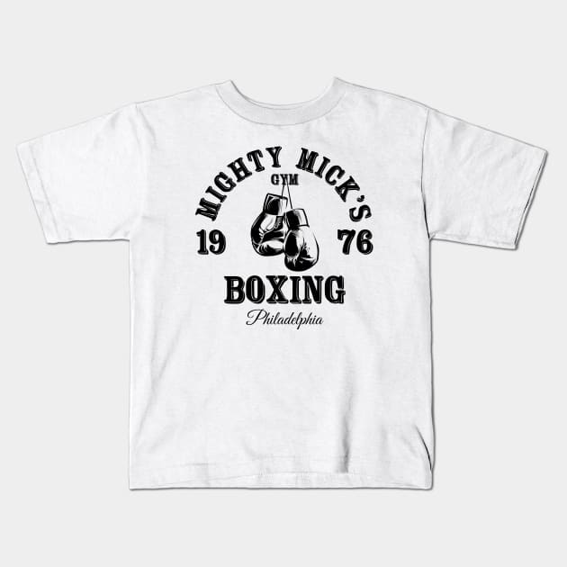 Mighty Micks Boxing Gym Kids T-Shirt by Quikerart